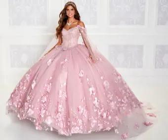 Princesa by Ariana Vara Style #PR22021NL #1 Blush/Champagne thumbnail